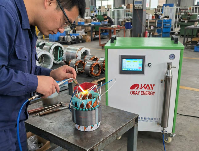hho welding machine for motor windings